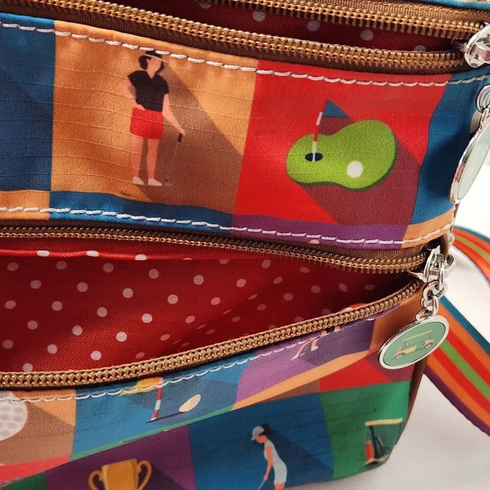 Sydney Love Sport Golf Crossbody Bag Championship Round Multi-Color Ripstop - Picture 10 of 16